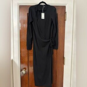 COS Black Plunge Neck Sheath Dress Night Out